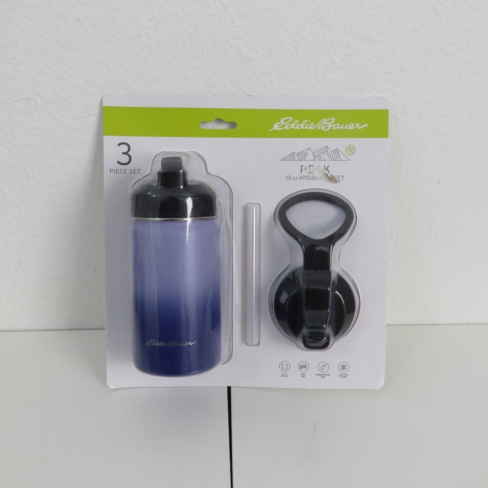 (#K) EDDIE BAUER 32oz 3 Piece Set Water Bottle